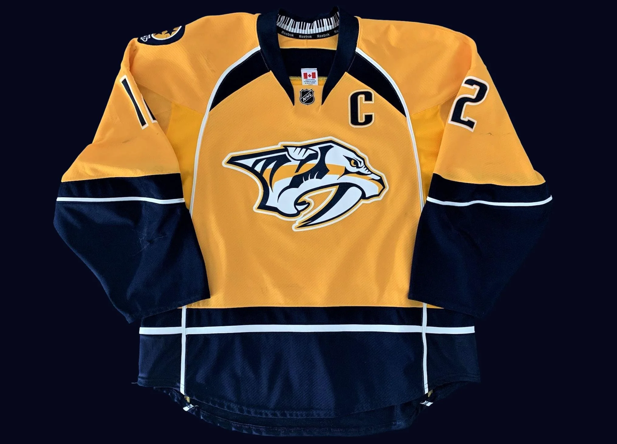 Mike Fisher 2016 2017 Nashville Predators Gold Set 1 Game Worn